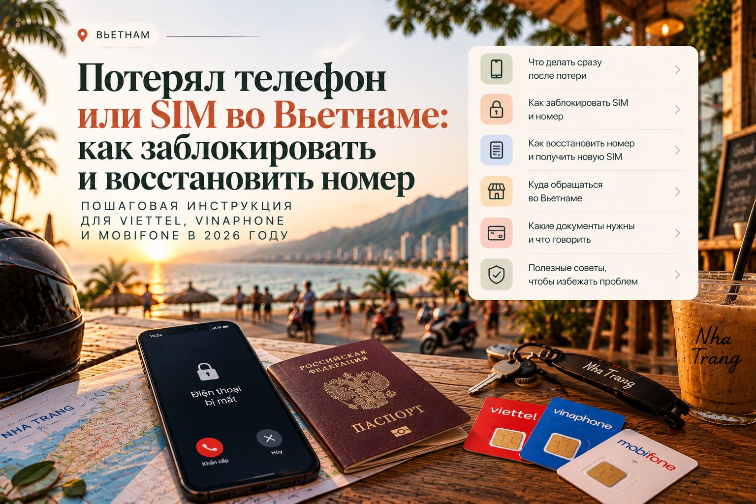 Потерял телефон или SIM во Вьетнаме: как заблокировать и восстановить номер