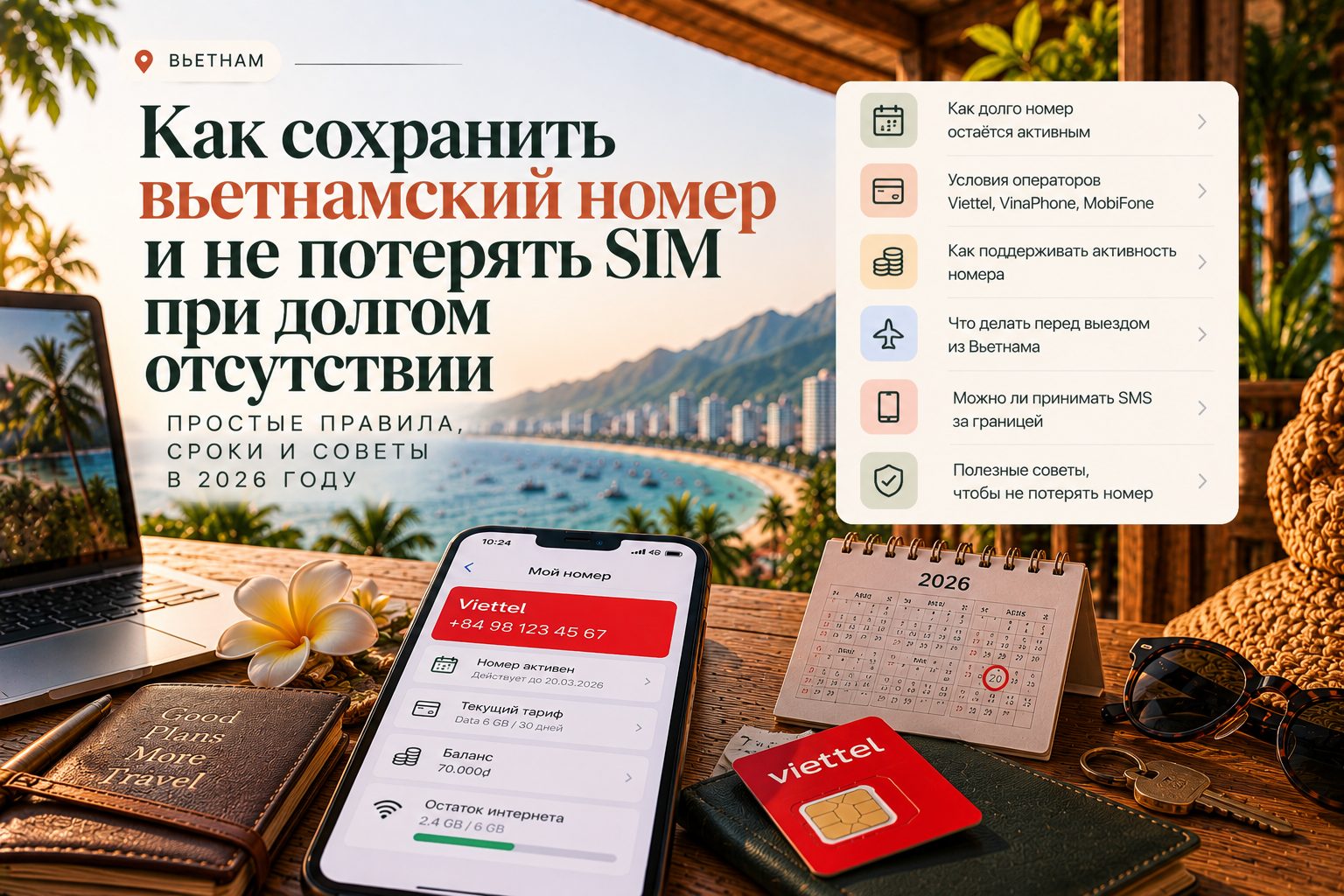 Как сохранить вьетнамский номер и не потерять SIM при долгом отсутствии