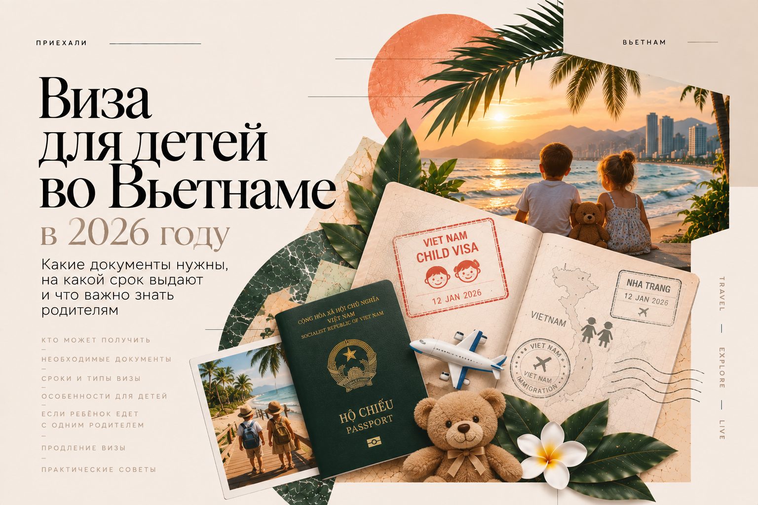Виза для детей во Вьетнам: нужна ли ребёнку e-Visa и какие документы брать