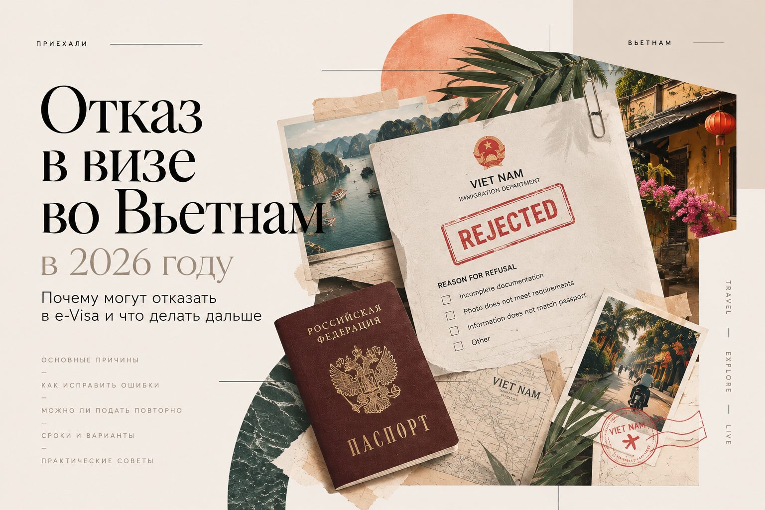 Отказ в визе во Вьетнам: почему отказали в e-Visa и что делать дальше