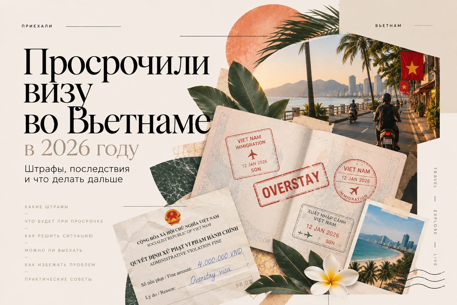 Просрочили визу во Вьетнаме: штрафы и что делать